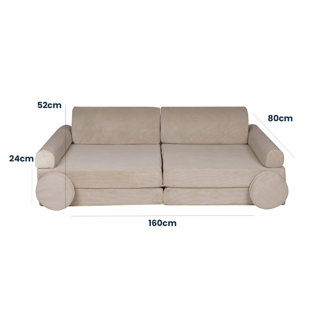MeowBaby® Large Slimcord Premium Sofa - Forrest
